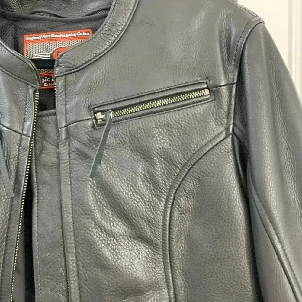 Genuine Leather Vintage Jacket sz small - Picture 6 of 16